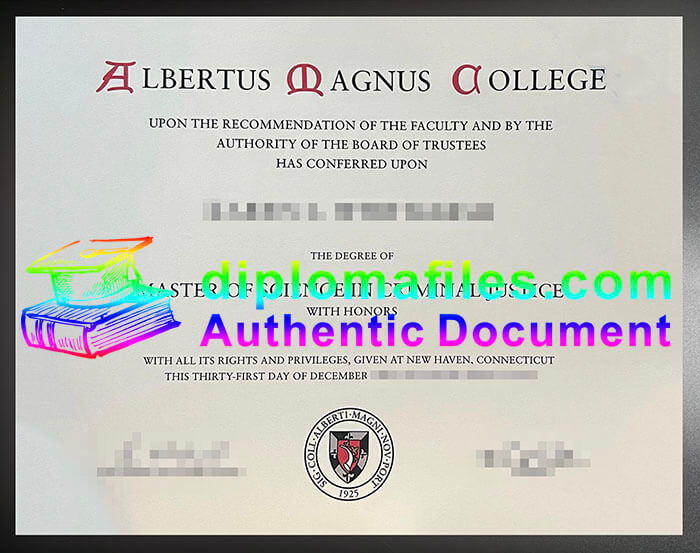 purchase realistic Albertus Magnus College diploma