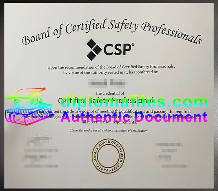 purchase realistic Board of Certified Safety Professionals certificate