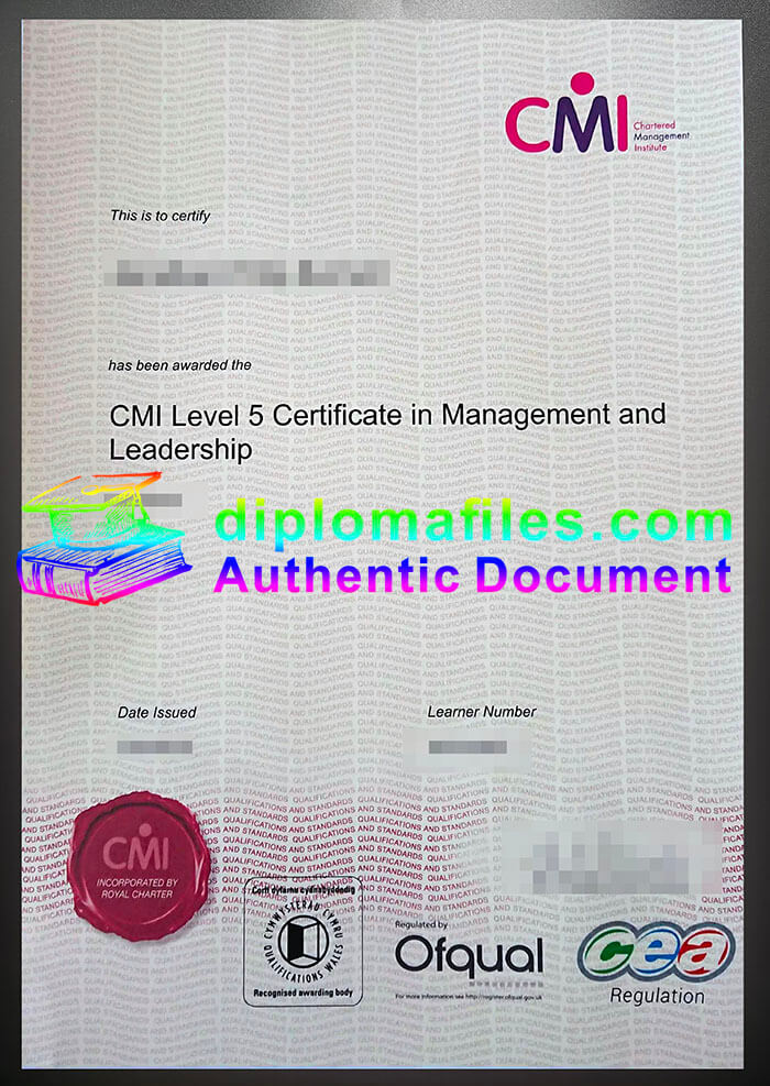 purchase realistic CMI Level 5 Certificate in Management and Leadership