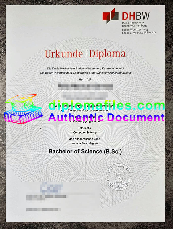 purchase realistic Duale Hochschule Baden Württemberg urkunde