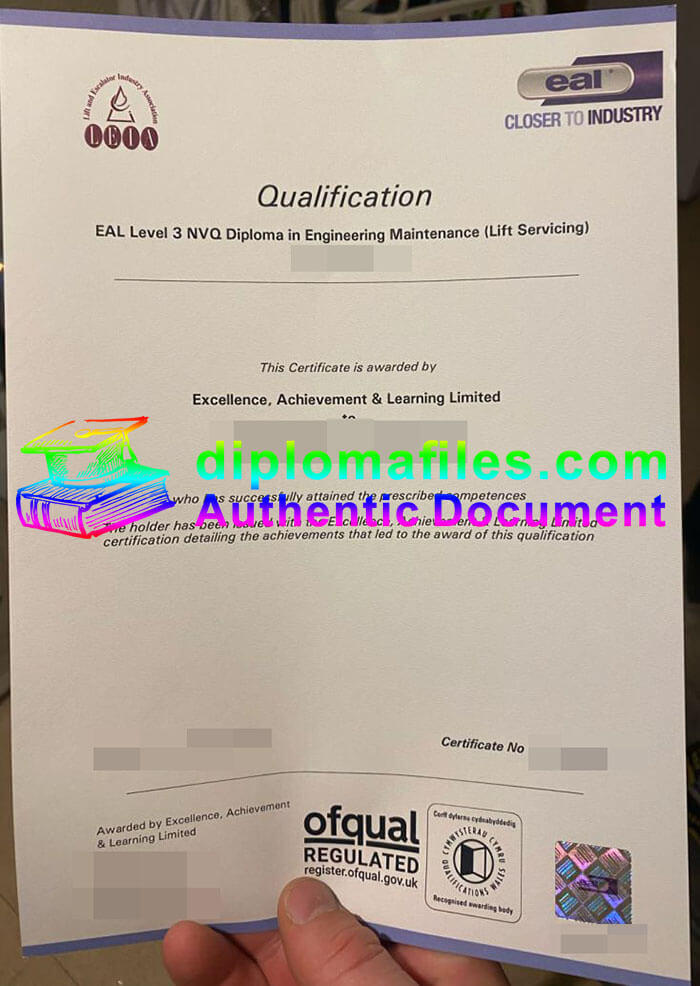 purchase realistic EAL Level 3 NVQ Diploma