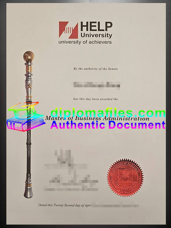 purchase realistic Help University diploma
