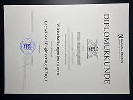 purchase realistic Hochschule Offenburg Urkunde