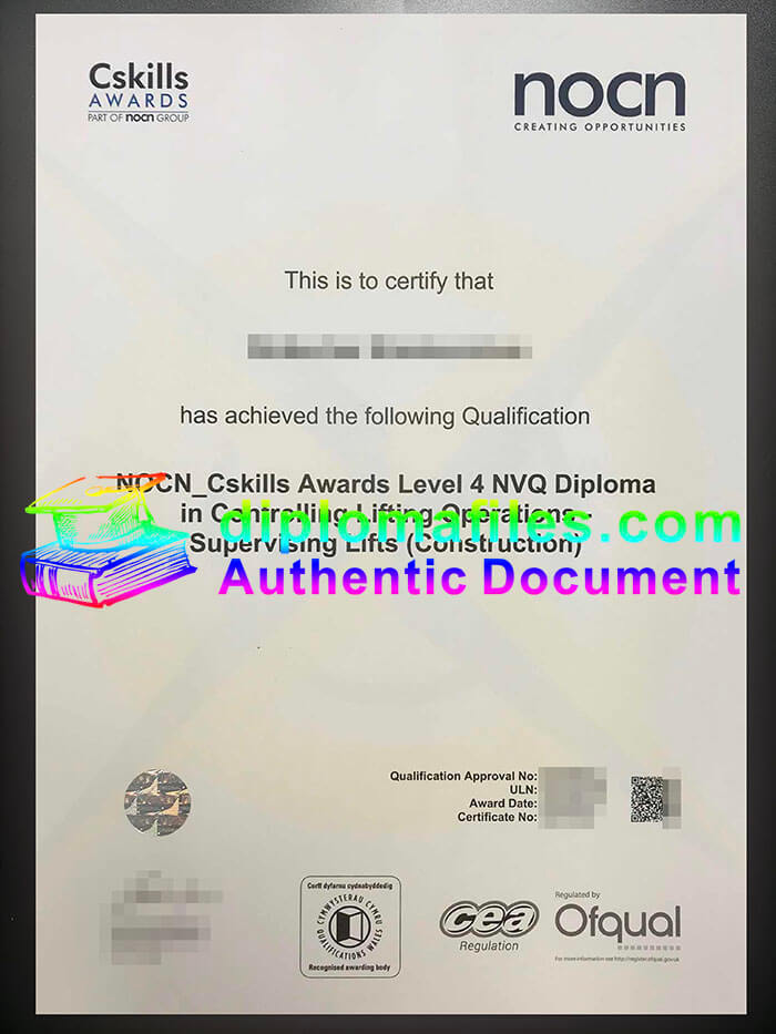 purchase realistic NOCN Cskills Award Level 4 NVQ DIploma