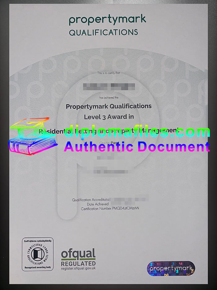 purchase realistic Propertymark Qualifications certificate