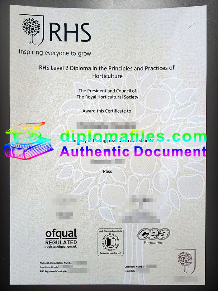 purchase realistic RHS Level 2 Diploma
