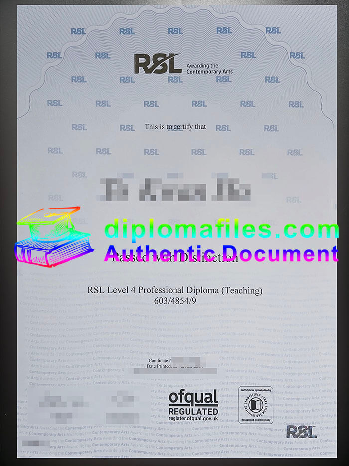 purchase realistic RSL Level 4 Professional Diploma