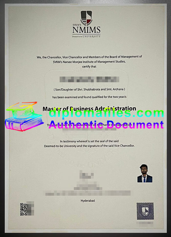 purchase realistic SVKM'S NMIMS University diploma