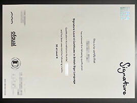 purchase realistic Signature Level 4 Certificate in British Sign Language