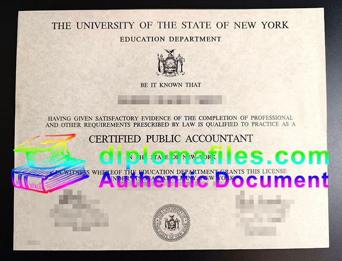 purchase realistic USNY Certified Public Accountant certificate