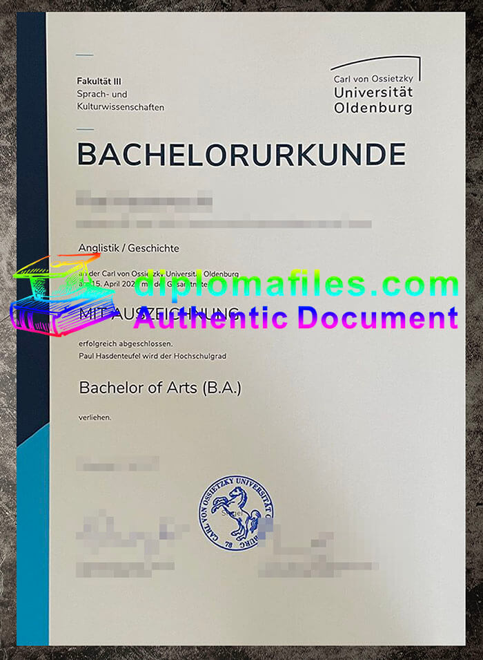 purchase realistic Universitat Oldenburg Urkunde