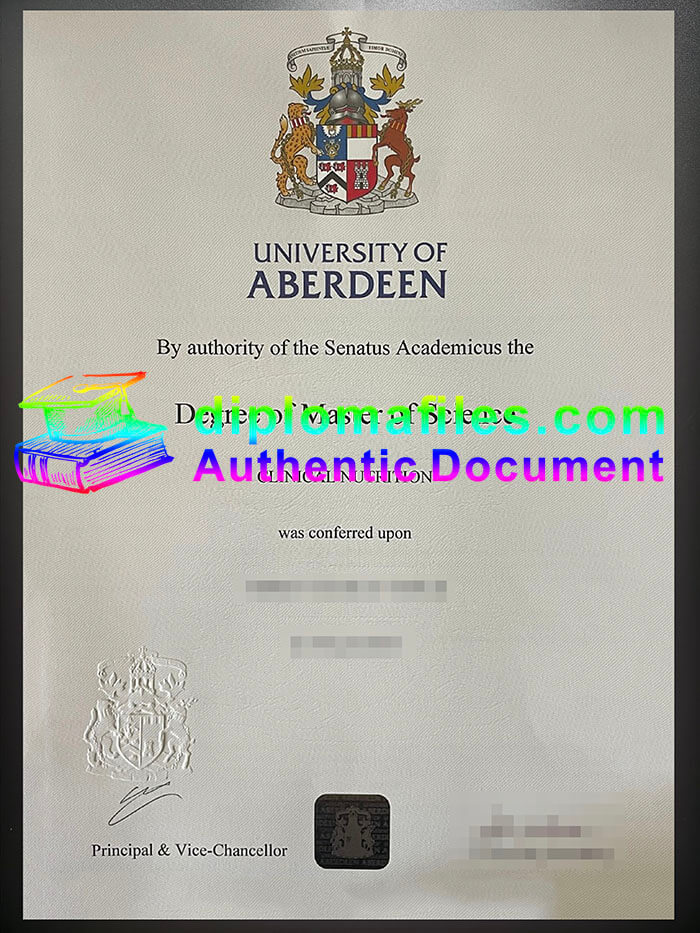purchase realistic University of Aberdeen diploma