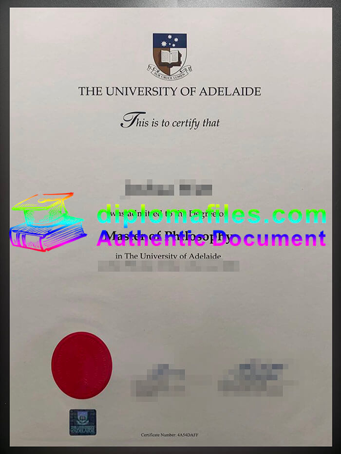 purchase realistic University of Adelaide diploma