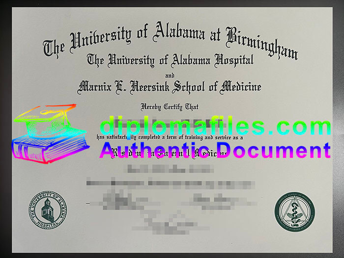 purchase realistic University of Alabama at Birmingham diploma