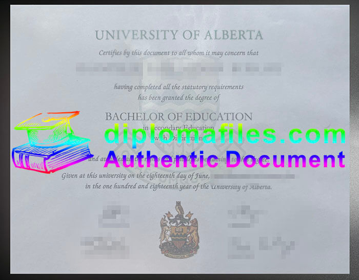 purchase realistic University of Alberta diploma