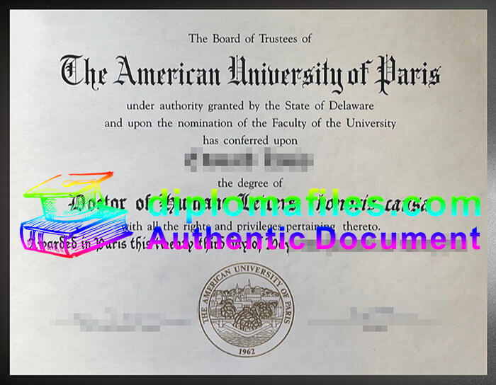 purchase realistic American University of Paris diploma