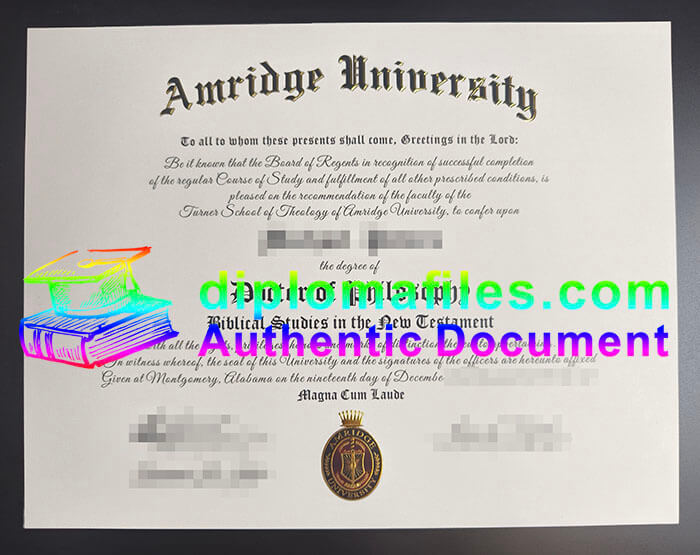 purchase realistic Amridge University diploma