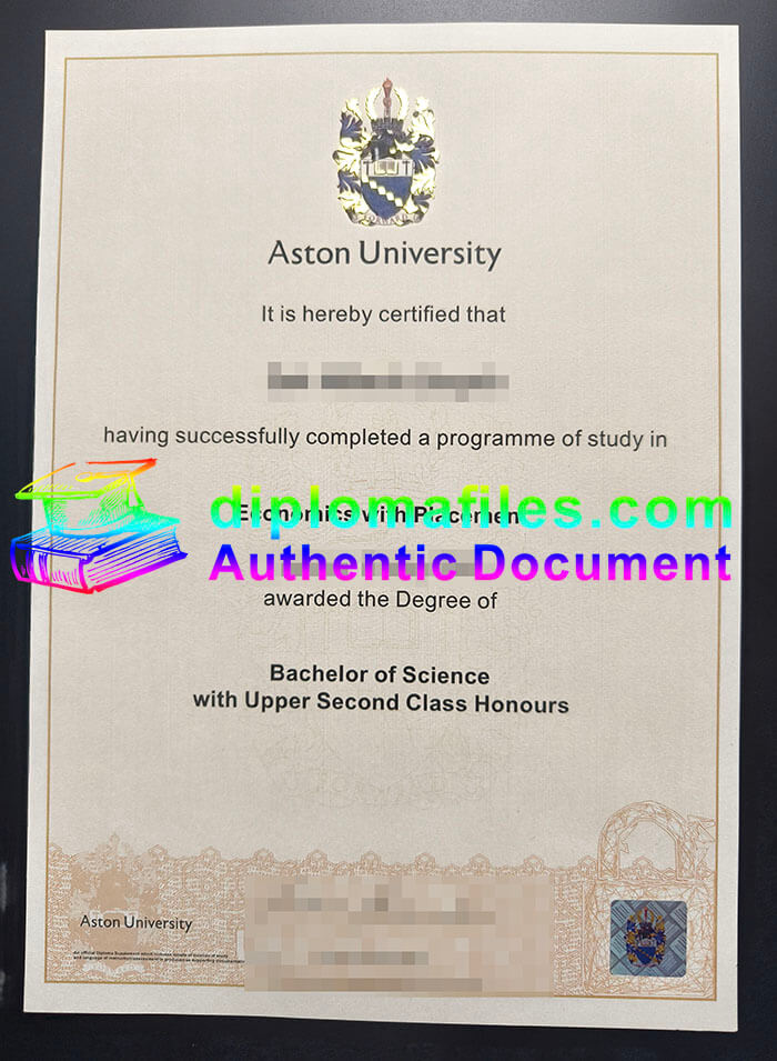 purchase realistic Aston University diploma