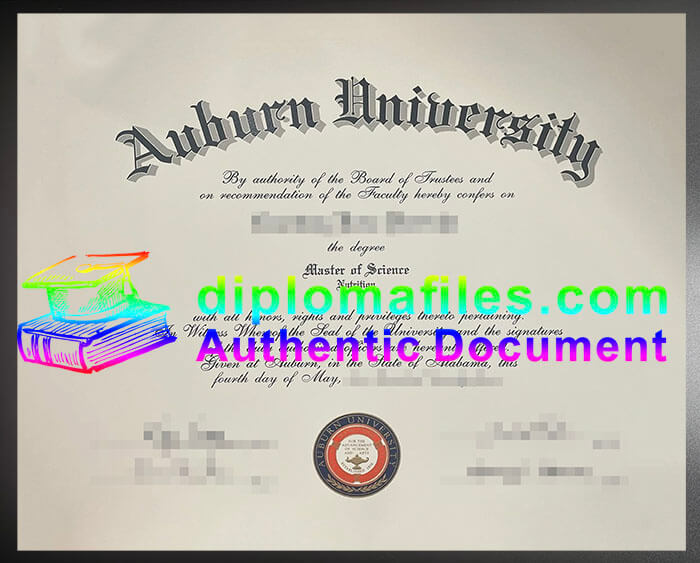 purchase realistic Auburn University diploma