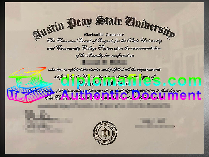 purchase realistic Austin Peay State University diploma