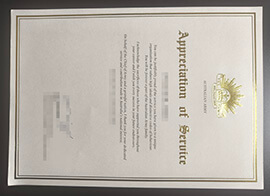 purchase realistic Australian Army certificate
