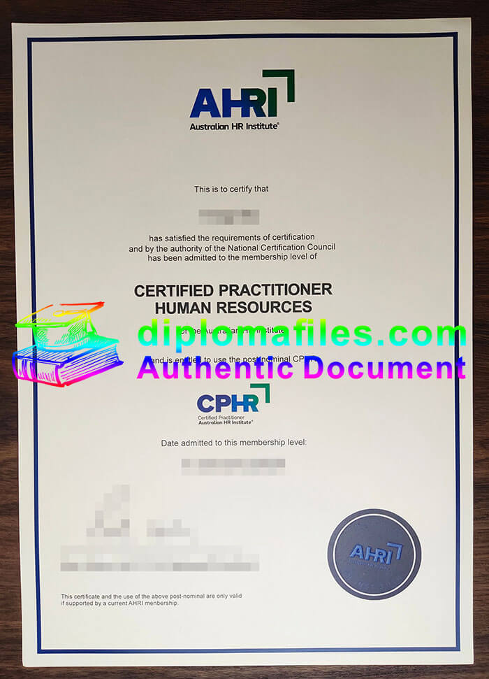 purchase realistic Australian HR Institute certificate