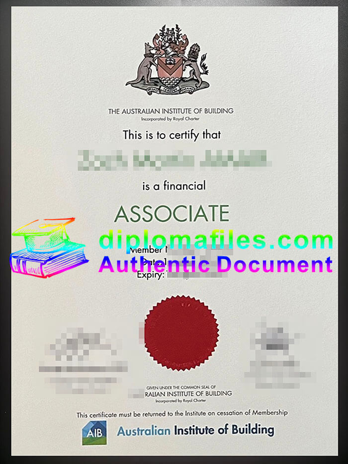 purchase realistic Australian Institute of Building certificate