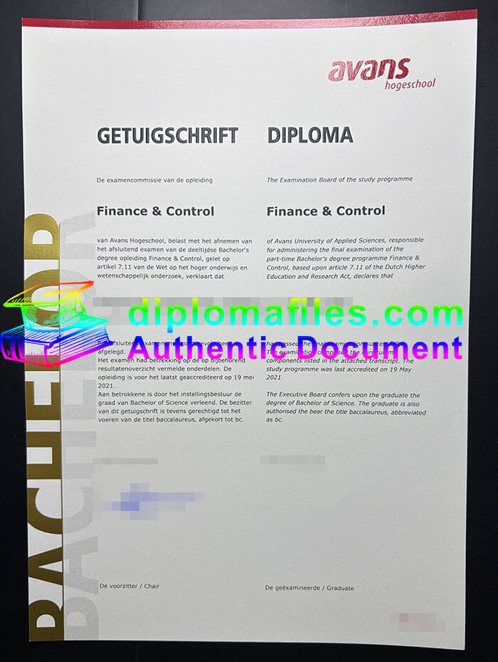 purchase realistic Avans Hogeschool diploma