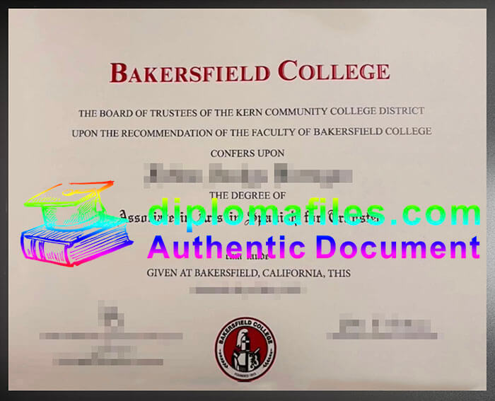 purchase realistic Bakersfield College diploma