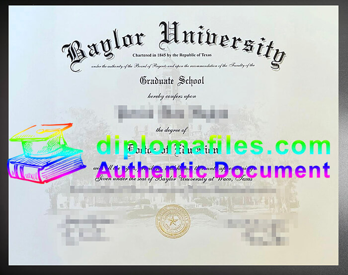 purchase realistic Baylor University diploma