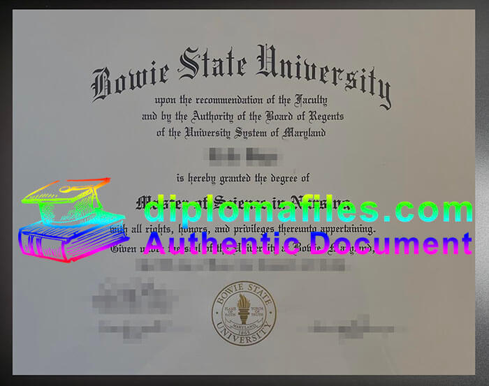 purchase realistic Bowie State University diploma