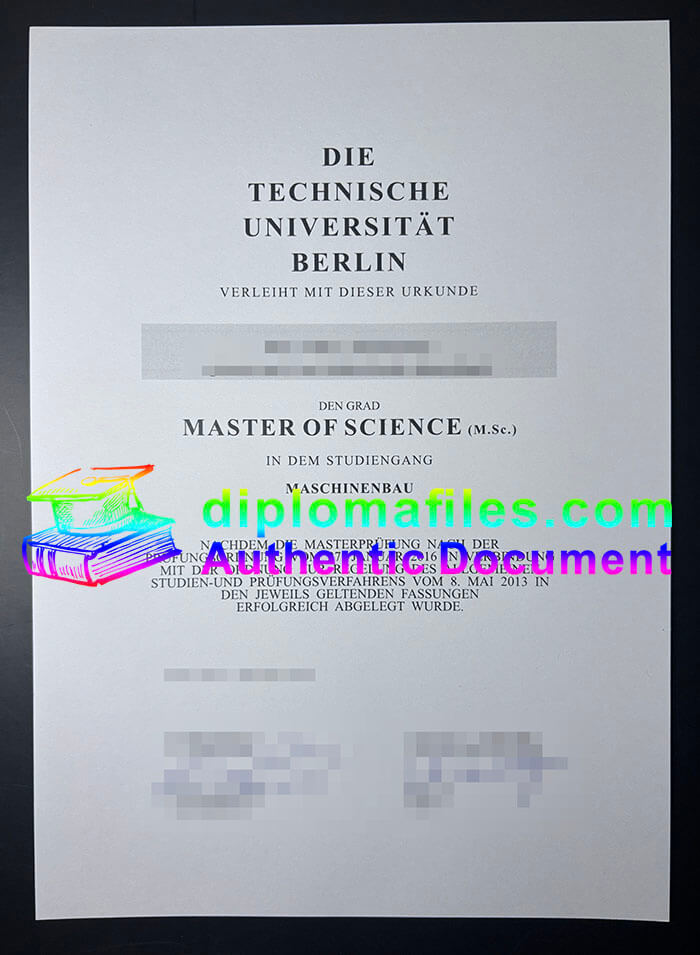 purchase realistic Die Technische Universität Berlin urkunde