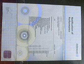 purchase realistic Edexcel Notification of Performance certificate