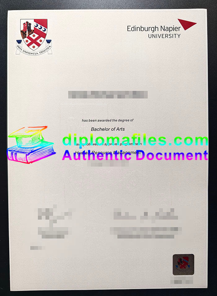 purchase realistic Edinburgh Napier University diploma