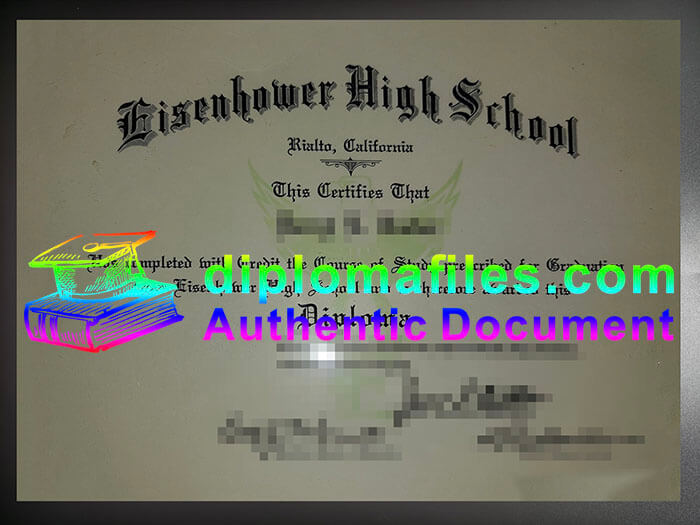 purchase realistic Eisenhower High School diploma