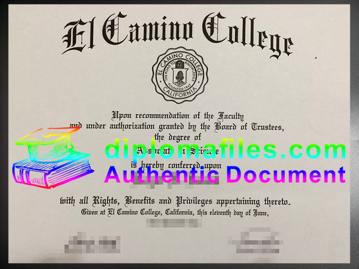 purchase realistic El Camino College diploma