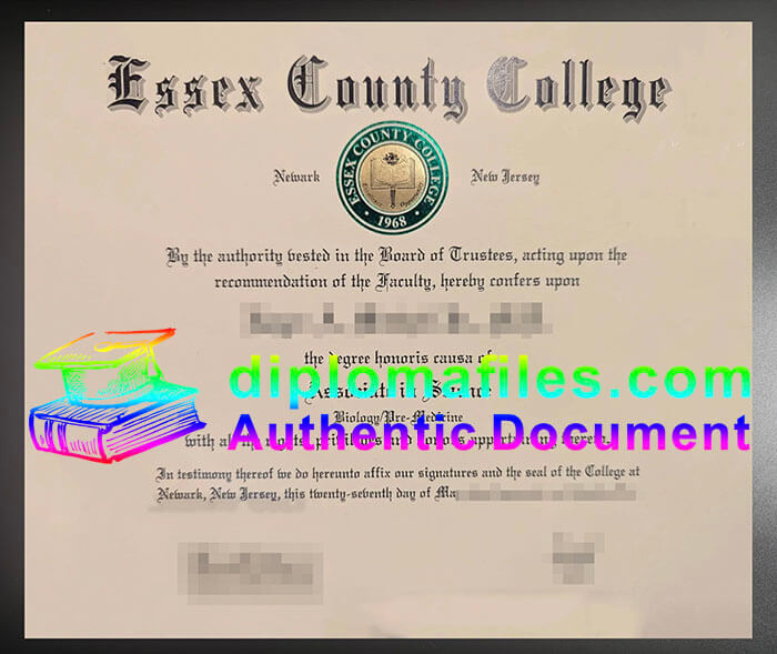 purchase realistic Essex County College diploma