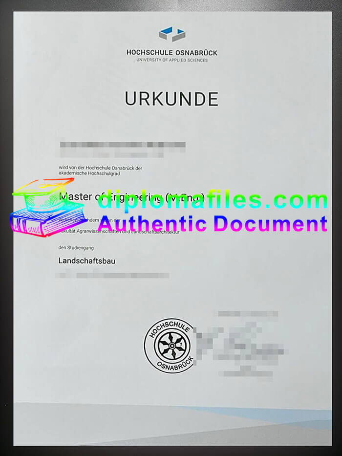 purchase realistic Hochschule Osnabrück urkunde