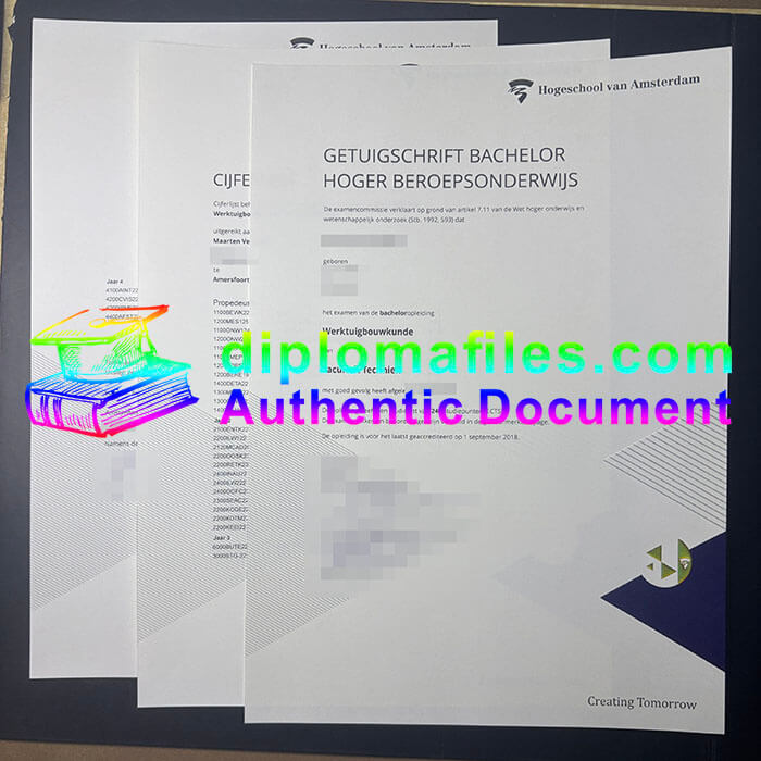purchase realistic Hogeschool Van Amsterdam diploma