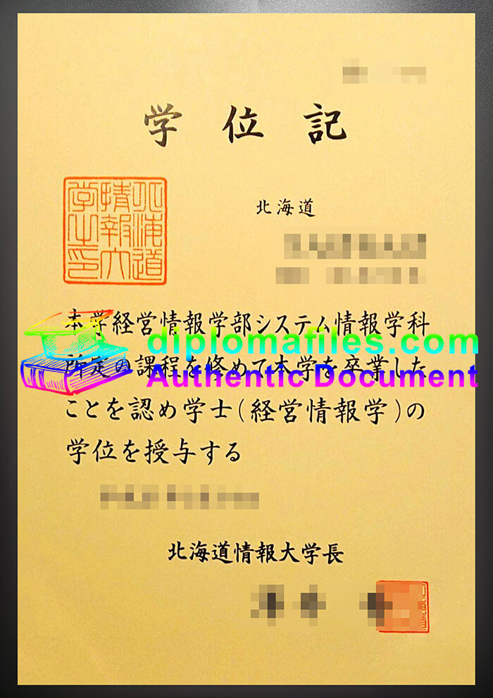 purchase realistic Hokkaido Information University diploma