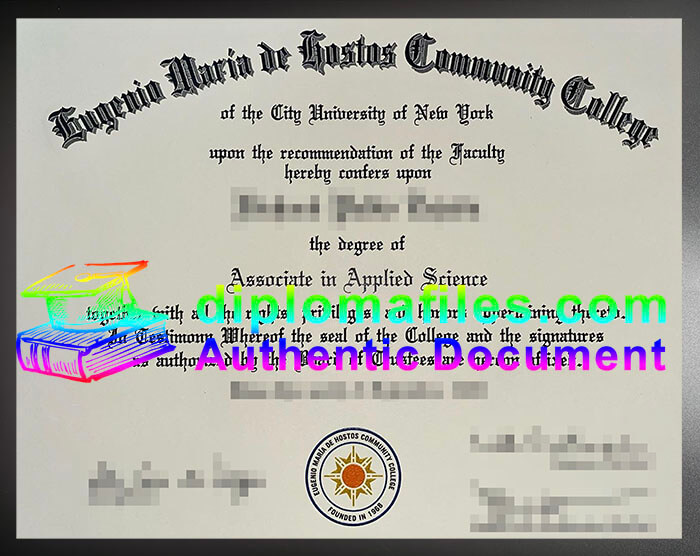 purchase realistic Hostos Community College diploma