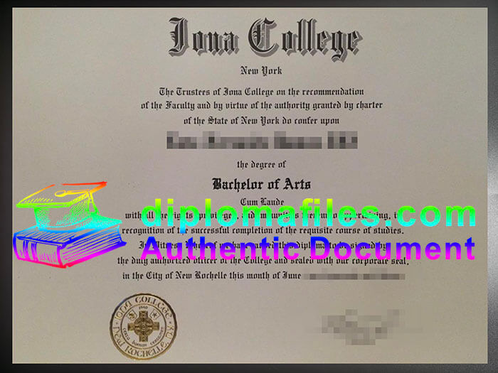purchase realistic Iona College diploma