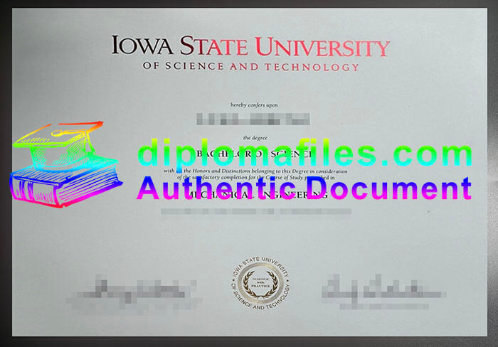 purchase realistic Iowa State University diploma