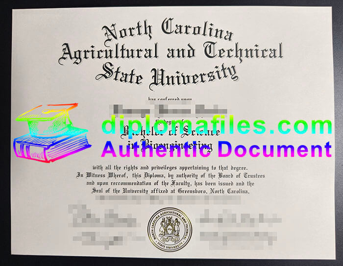 purchase realistic North Carolina A&T State University degree