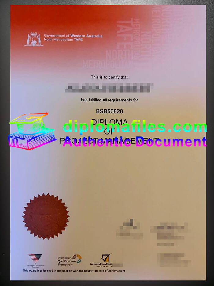 purchase realistic North Metropolitan TAFE diploma