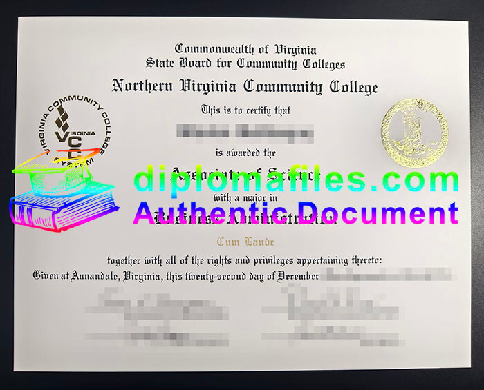 purchase realistic Northern Virginia Community College diploma