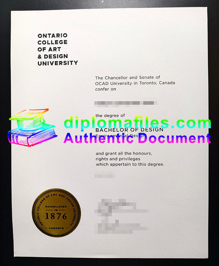 purchase realistic OCAD University diploma