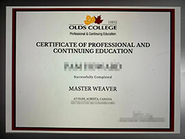 purchase realistic Olds College Professional & Continuing Education certificate