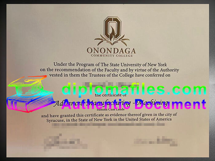 purchase realistic Onondaga Community College diploma