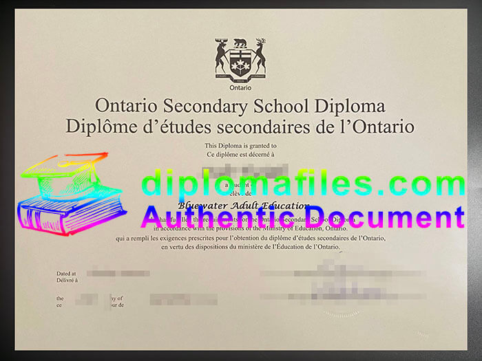 purchase realistic Ontario Secondary School Diploma